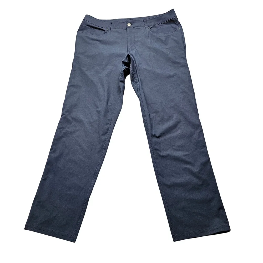 Lululemon Mens Commission‎ Pant Classic Navy Blue 36 Tech Chino Trousers LM5ADGT